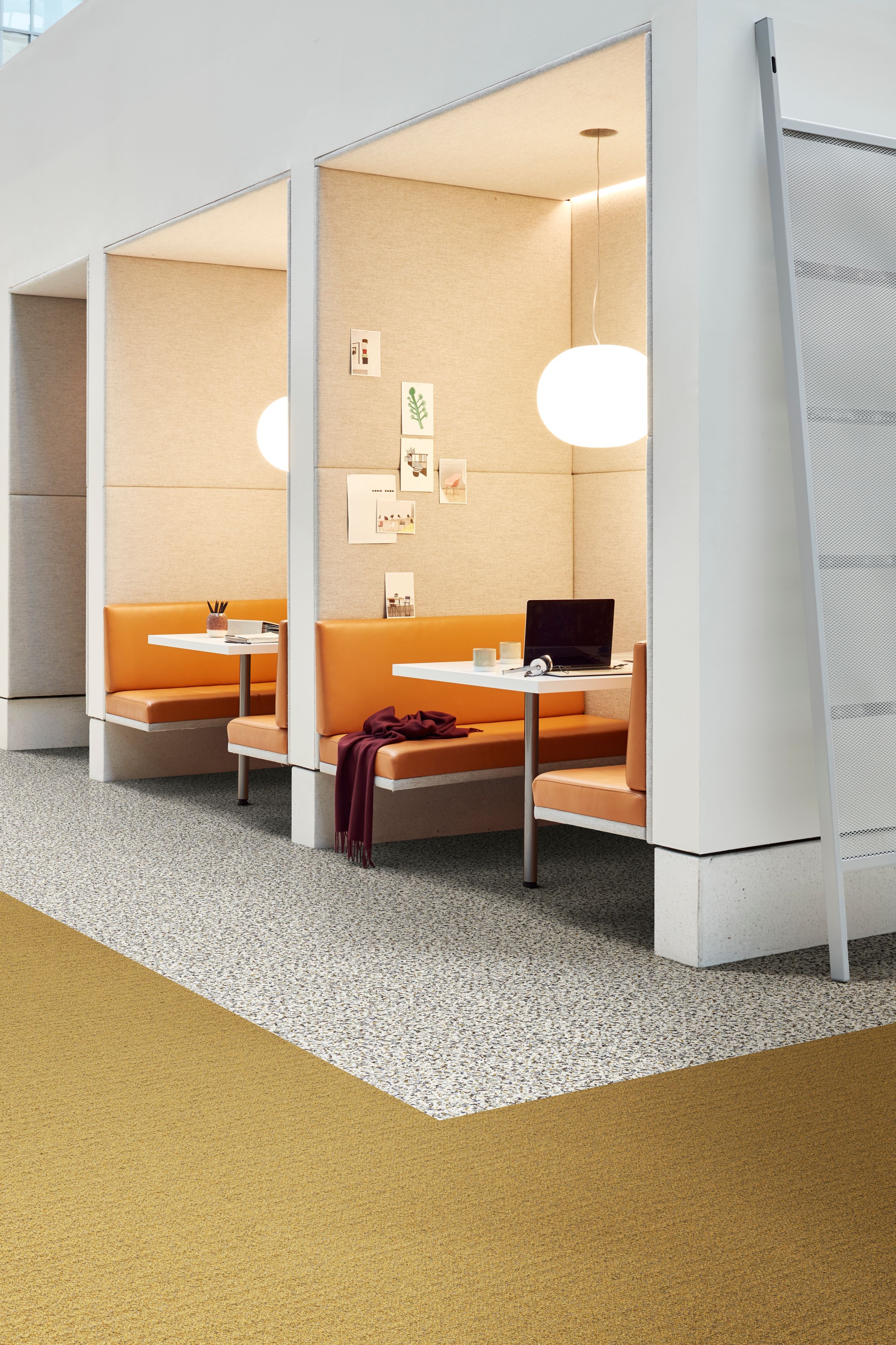 CARPET: Speckled Ground, Mustard, Monolithic LVT: Walk on By, Monochrome, Non Directional image number 10